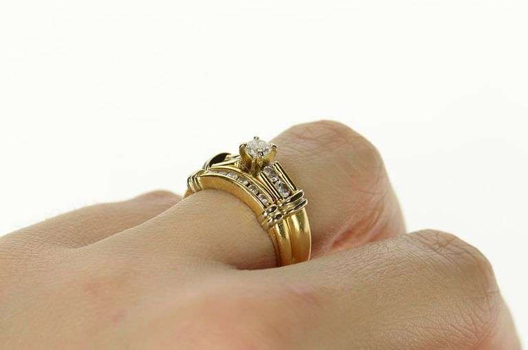 10K Yellow Gold 0.50 Ctw Classic Diamond Engagement Bridal Ring