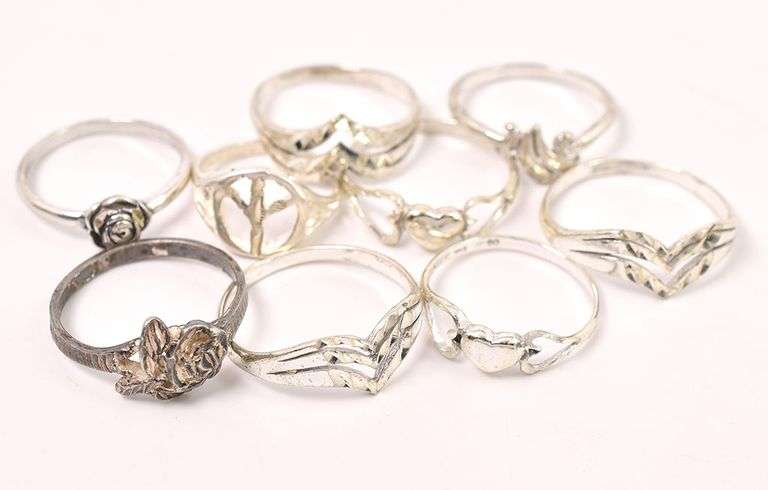 Sterling Silver Random Ring Lot