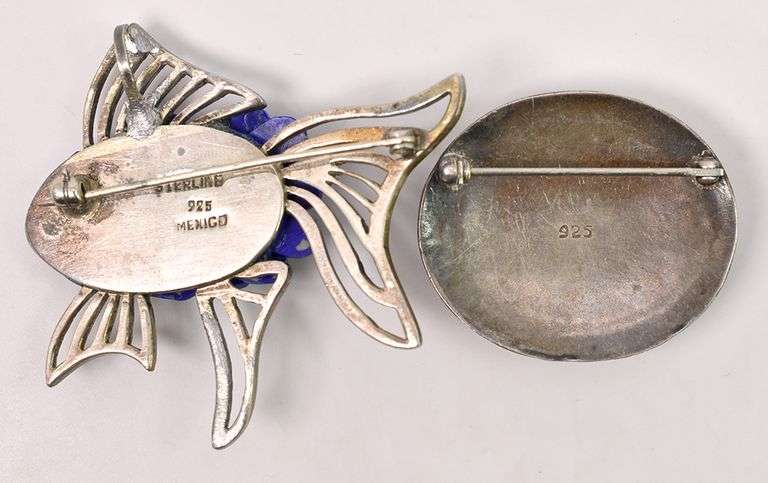 Random Blue Gemstone Pin Lot