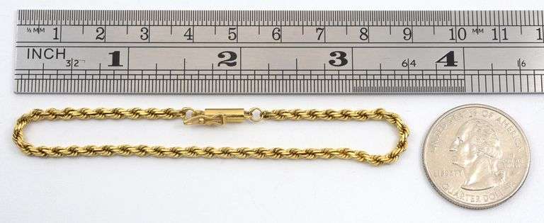 Classic 14K YG Rope Bracelet
