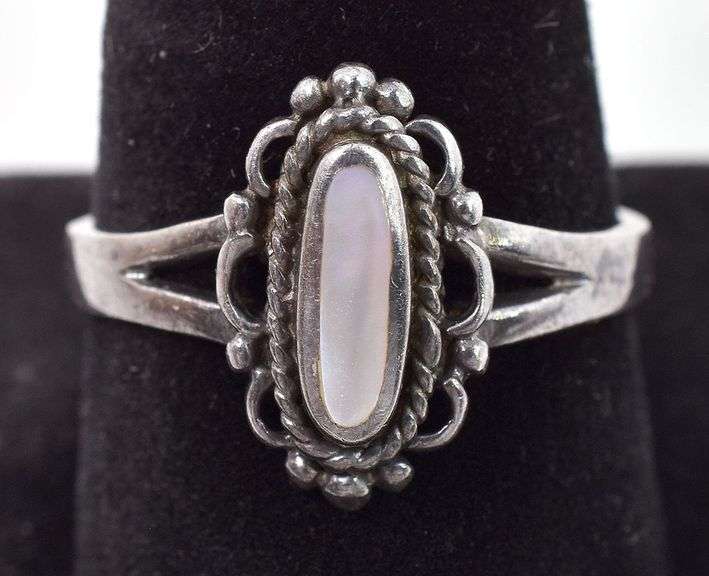 Sterling Silver Mother of Pearl Ring
