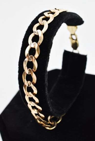 Intriguing 14K Yellow Gold Chain Bracelet- Intriguing 14K Yellow Gold Chain Bracelet