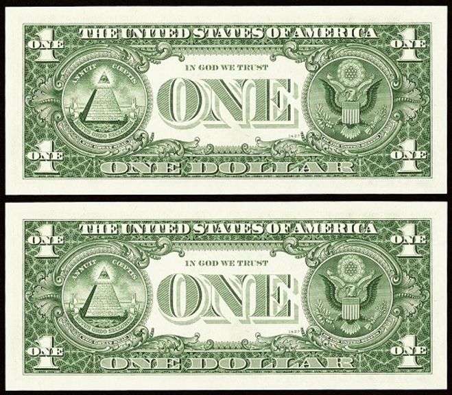 (2) Superb Crisp $1 Notes Scarce Matching Three Digit Numbers 00000211!