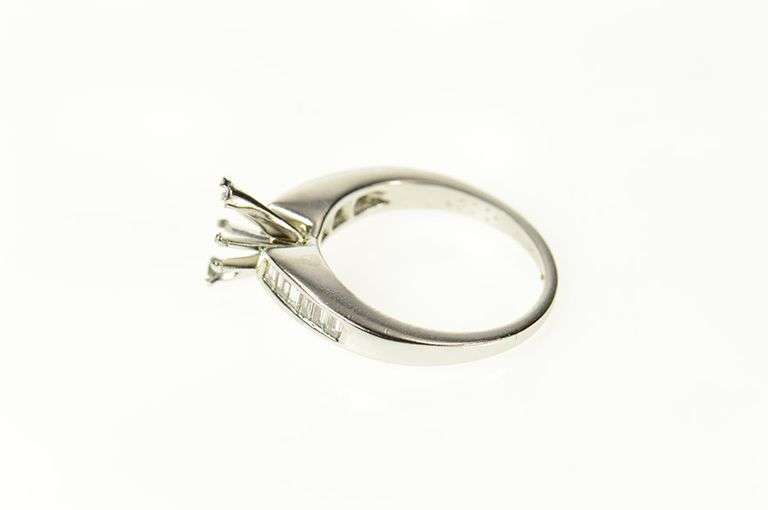 Platinum Marquise Diamond Engagement 8.5x4.5mm Setting Ring