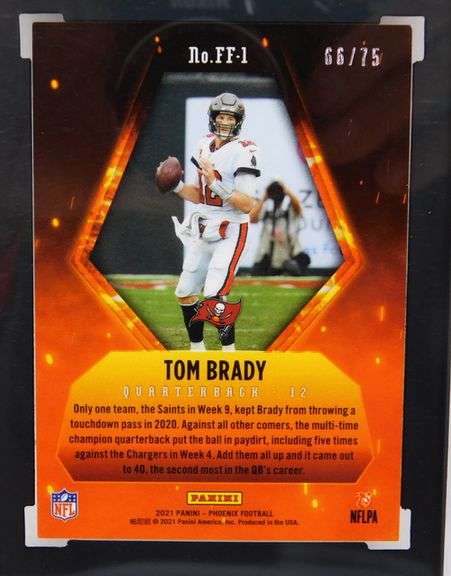 Tom Brady Graded 9.5 Football Card, 66 of 75
