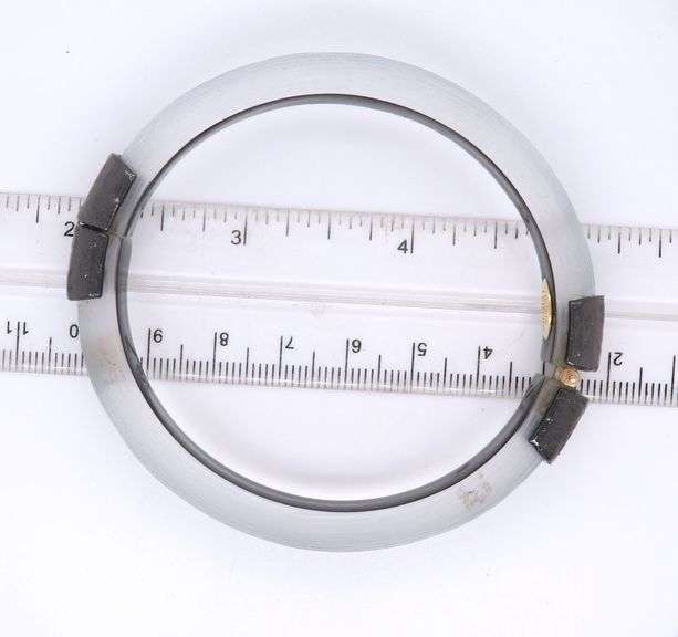 Alexis Bittar blue lucite and black and clear crystal hinged bangle bracelet