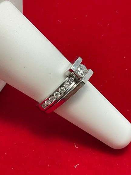 14K WHITE GOLD DIAMOND WEDDING SET