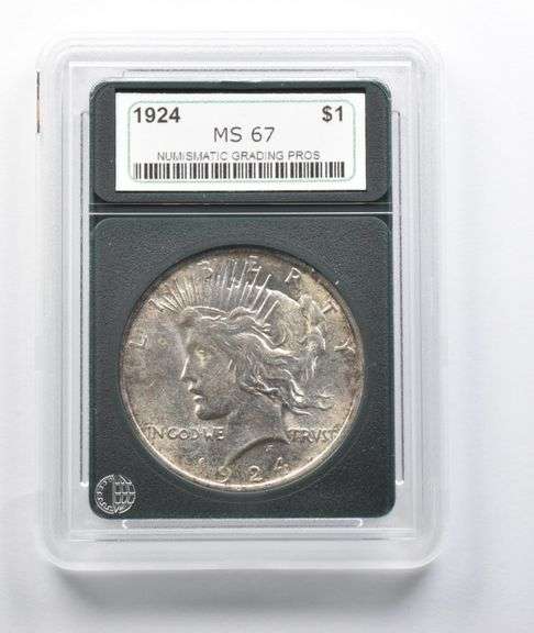 MS67 1924 Peace Silver Dollar NGP