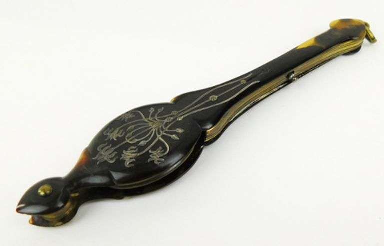 Exquisite Antique Shell & Sterling Lorgnette