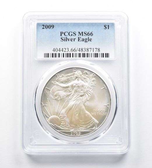 MS66 2009 American Silver Eagle PCGS Soft Pink Sheen