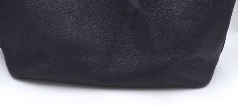 Tory Burch pebbled leather blue tote bag