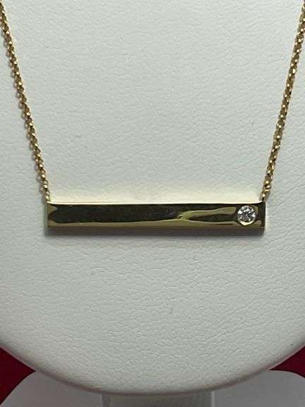 BRAND NEW 14K YELLOW GOLD AND DIAMOND NECKLACE
