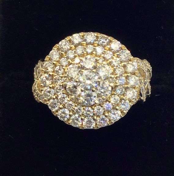 IMPRESSIVE 14K YELLOW GOLD MIAMI CUBAN SHANK DIAMOND MEN’S RING