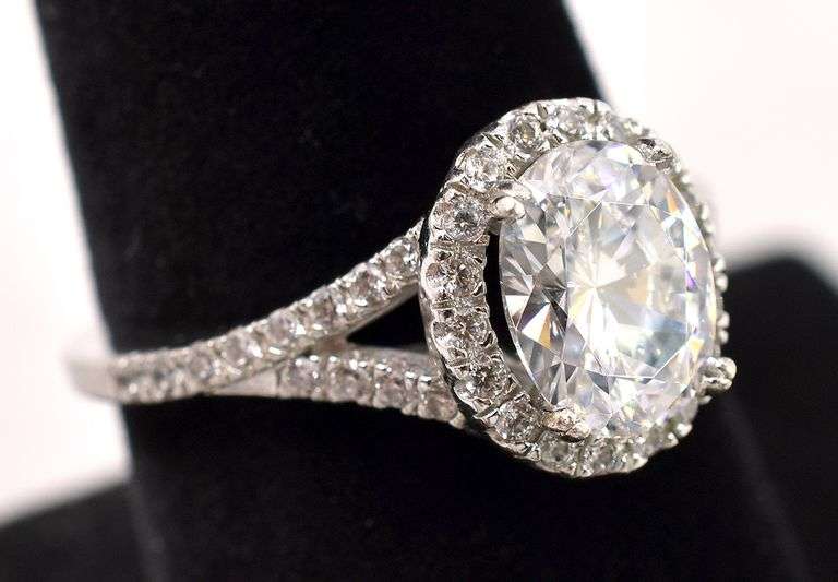 CZ Gem Ring in Sterling Silver