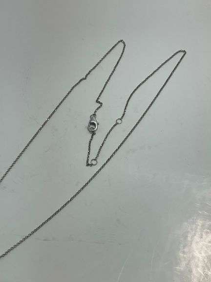 BRAND NEW 14K WHITE GOLD AND DIAMOND NECKLACE