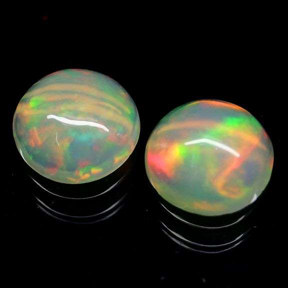 Ravishing 1.50ct unheated Welo Jelly Opal pair