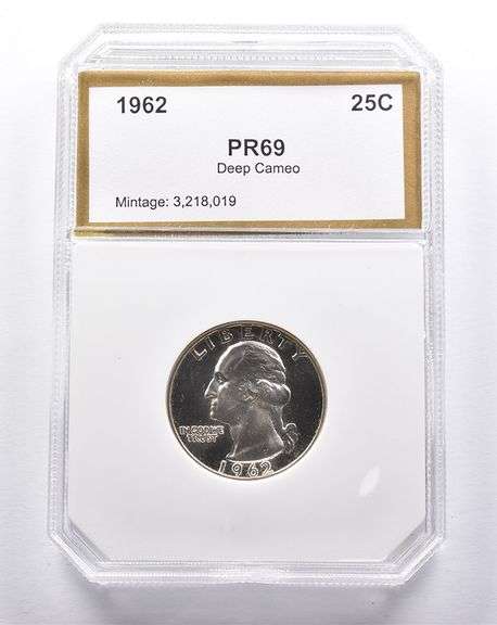 PR69 Deep CAM 1962 Washington Quarter PCI