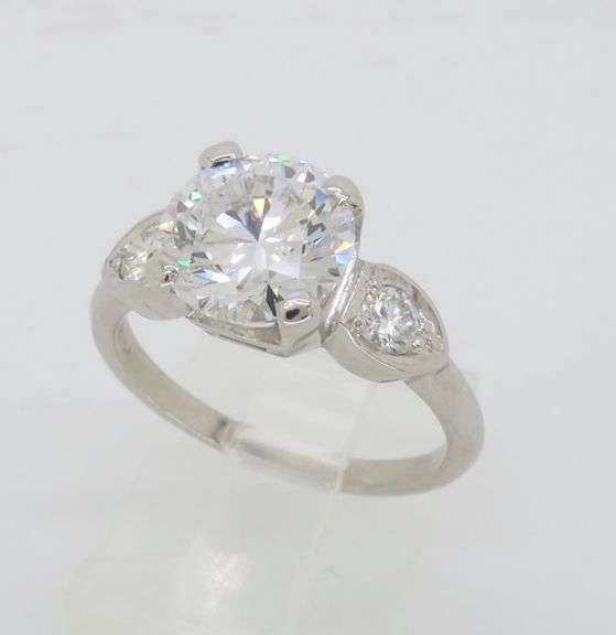 Certified Platinum 2.51CTW Diamond Ring