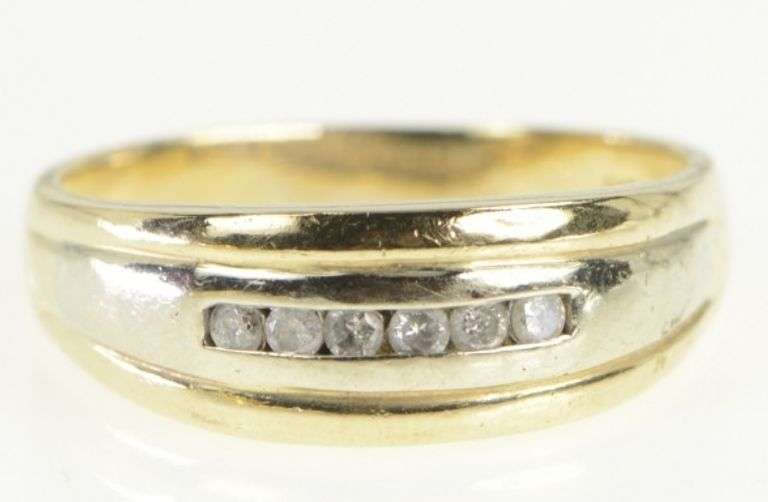 10K Yellow Gold Men's Vintage Classic Wedding Band Ring