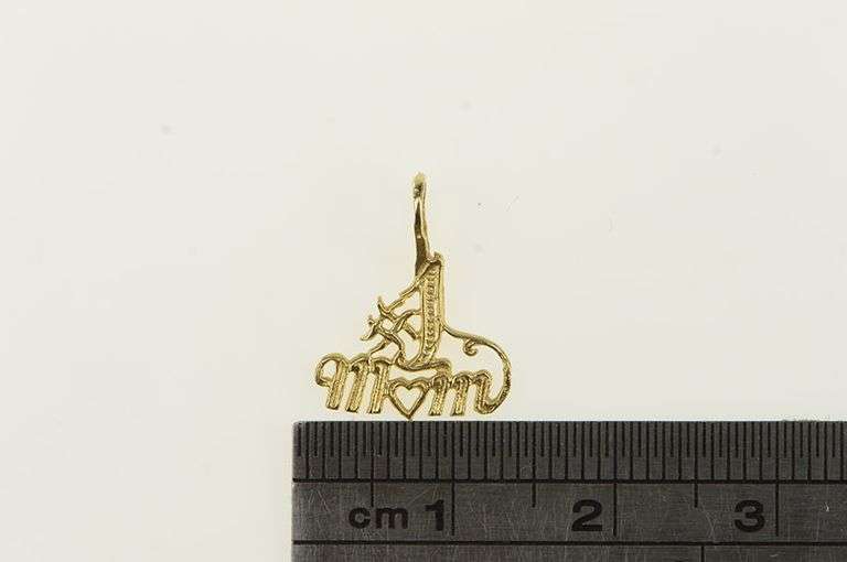 14K Yellow Gold #1 Number One Mom Mother's Day Charm/Pendant