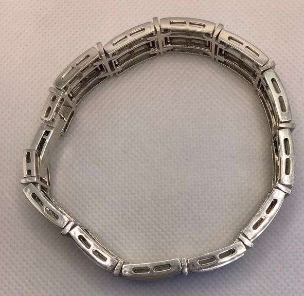 MESMERIZING 14K WHITE GOLD MEN’S DIAMOND BRACELET