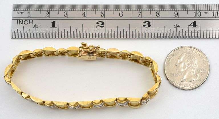 Dazzling Yellow and White Gold Bracelet