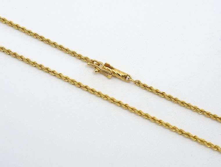 Practical 14K YG Rope Necklace