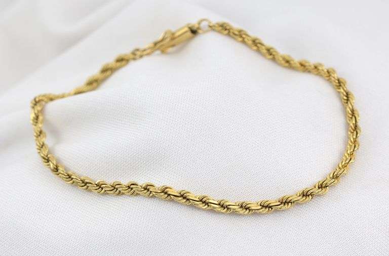 Classic 14K YG Rope Bracelet