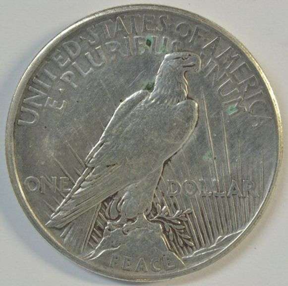 Scarce key date 1921 Peace Silver Dollar. First year issue
