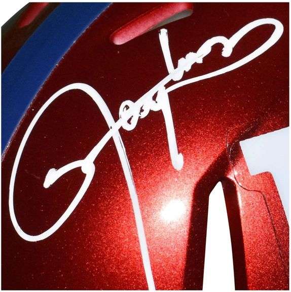 Lawrence Taylor Signed NY Giants Flash Speed Mini Football Helmet JSA Witness