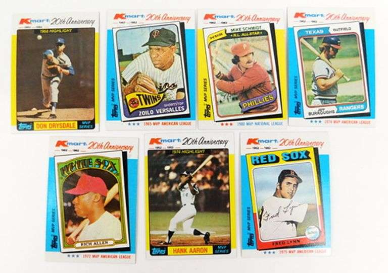 7 K-Mart 20th Anniversary MVP Series Baseball Cards