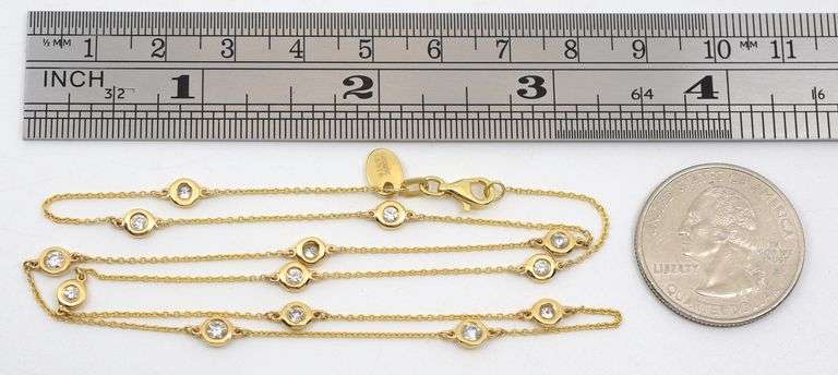 Popular Diamond Station Necklace