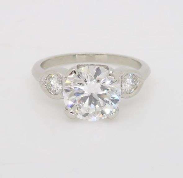 Certified Platinum 2.51CTW Diamond Ring