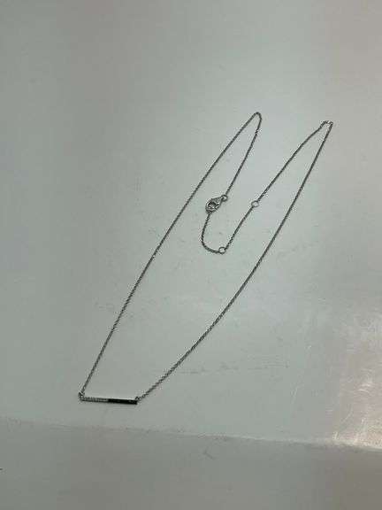 BRAND NEW 14K WHITE GOLD AND DIAMOND NECKLACE