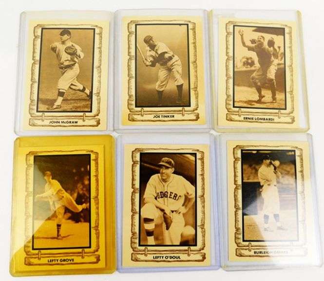 6 Baseball Legends Cards by Cramer Sports Promotions