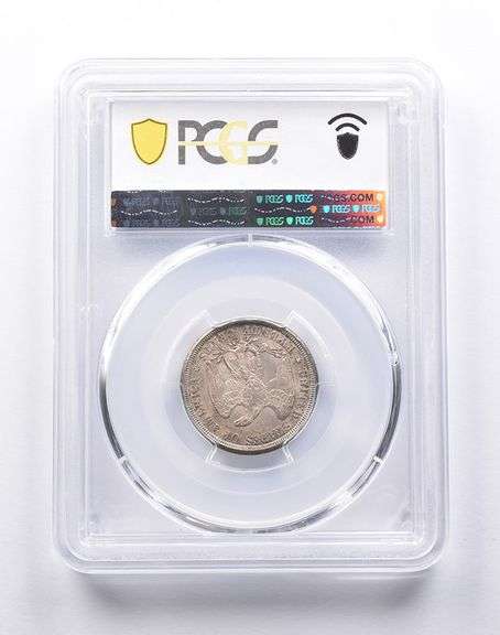 MS64+ 1875-CC Seated Liberty Twenty Cent Piece CAC PCGS