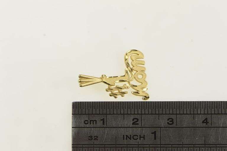14K Yellow Gold #1 Number One Mom Mother's Day Charm/Pendant