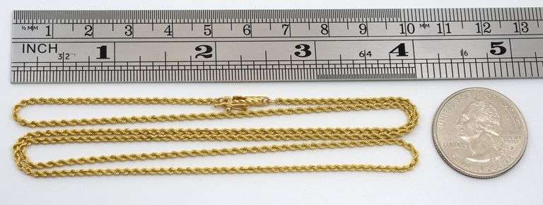 Practical 14K YG Rope Necklace