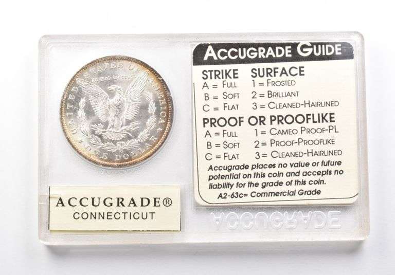 A2-64c DMPL 1890-O Morgan Silver Dollar Accugrade