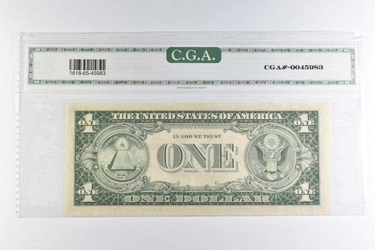 CGAI Gem Unc 65 $1 1935-H US Silver Certificate Blue Seal FR-1618