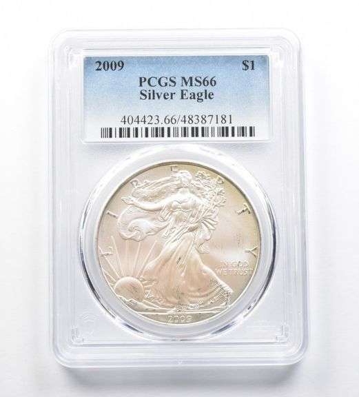 MS66 2009 American Silver Eagle PCGS Soft Pink Sheen