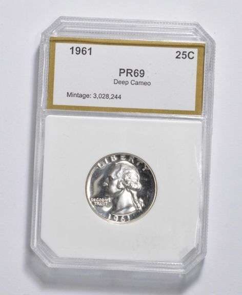 PR69 DCAM 1961 Washington Quarter - Graded PCI