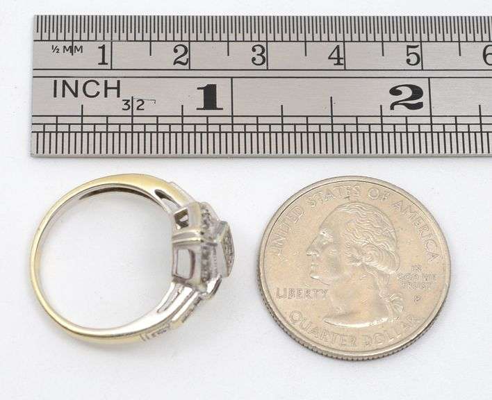 Modern 14K WG Invisibly Set Diamond Cluster