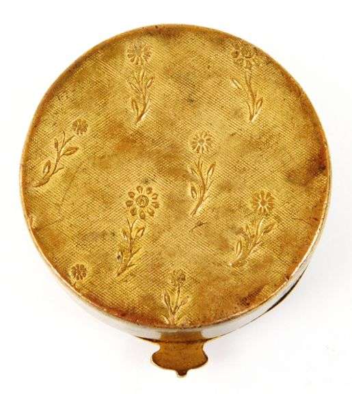 Antique Enameled Clock Face Trinket Box