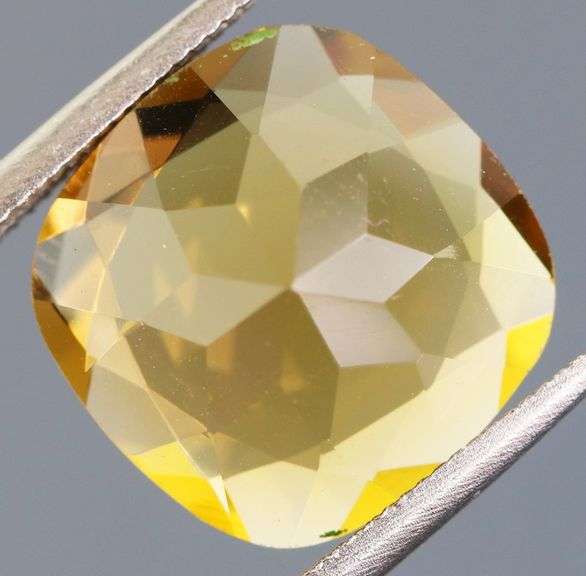 Fiery 4.43ct cushion cut honey Citrine