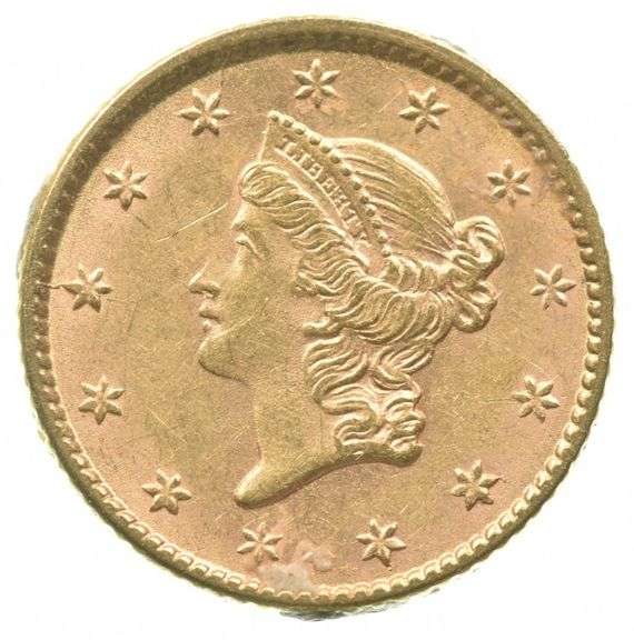1853 $1 Liberty Head Gold Dollar