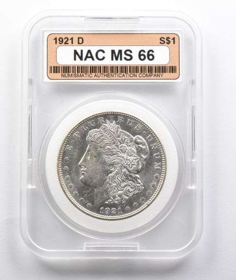 MS66 1921-D Morgan Silver Dollar NAC