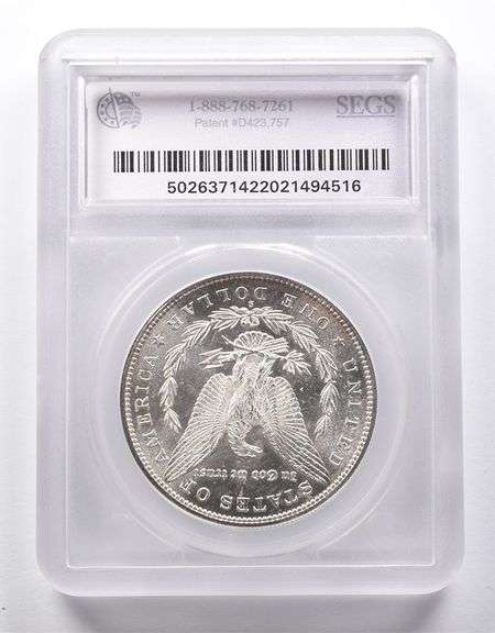 MS62 PL 1885-S Morgan Silver Dollar SEGS