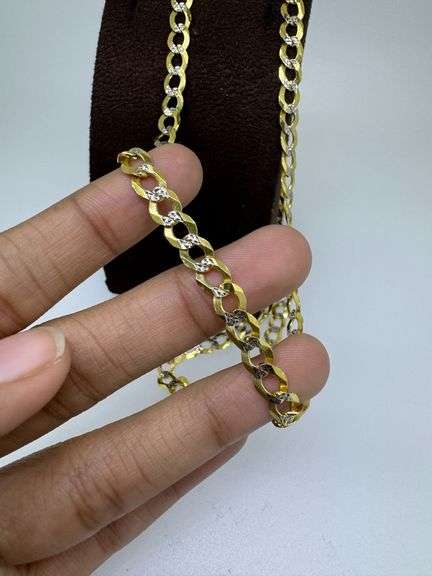 14K Solid Pave Cuban Chain