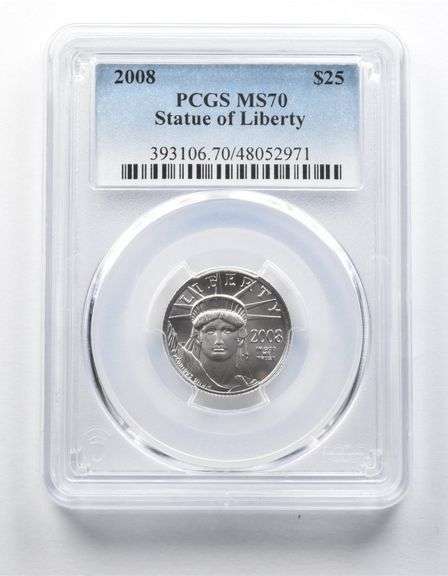 MS70 2008 $25 American Platinum Eagle 1/4 Oz Platinum PCGS